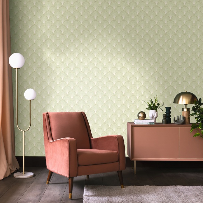 Papel Pintado Palmetas geométricas - KARAGANDÁ 04 | MURAKE - 879524