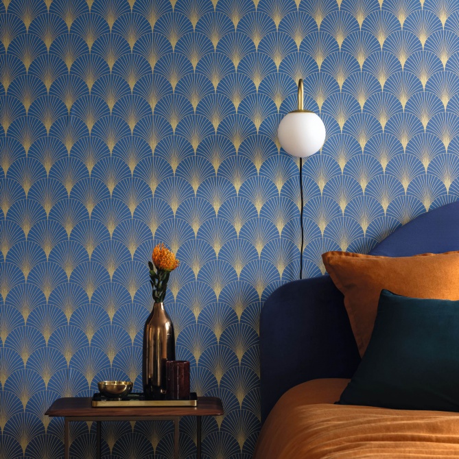 Papel Pintado Palmetas geométricas - KARAGANDÁ 03 | MURAKE - 879523