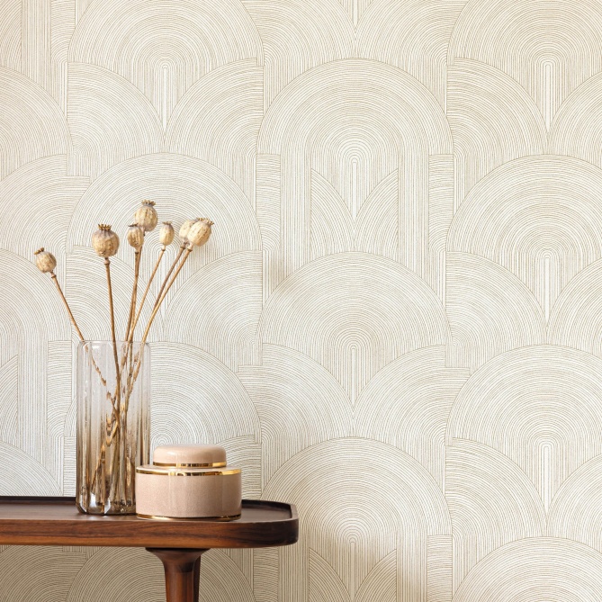 Papel Pintado Arcos gráficos superpuestos - LUMBINI 01 | MURAKE - 879601