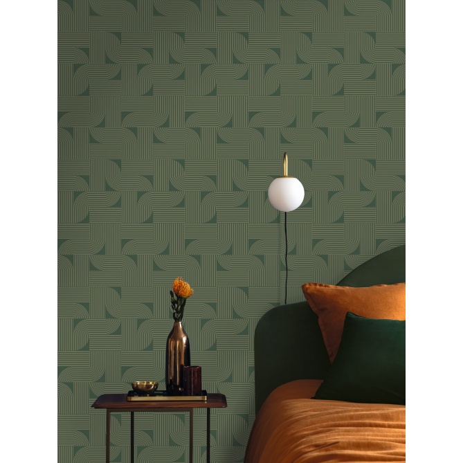 Papel Pintado Trazos geométricos efecto laberinto - MUCHU 03 | MURAKE - 879613