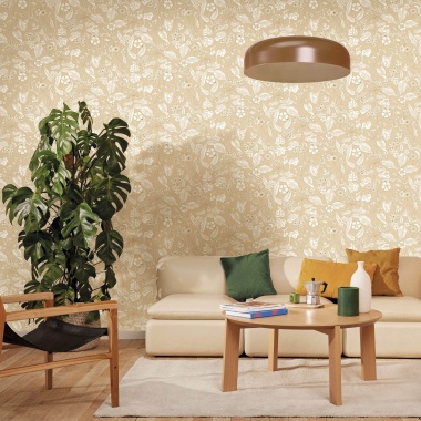 Papel Pintado Delicadas flores y hojas románticas - PHERICHE 02 | MURAKE - 879632