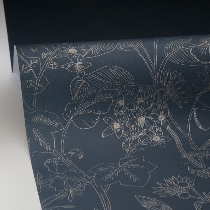 Papel Pintado Delicadas flores y hojas románticas - PHERICHE 03 | MURAKE - 879633