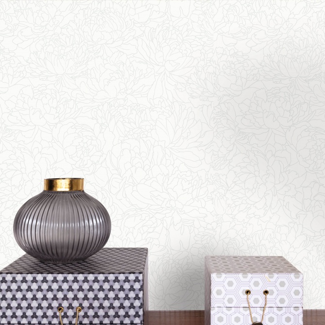 Papel Pintado Flores minimalistas refinadas - SADAO 01 | MURAKE - 879641