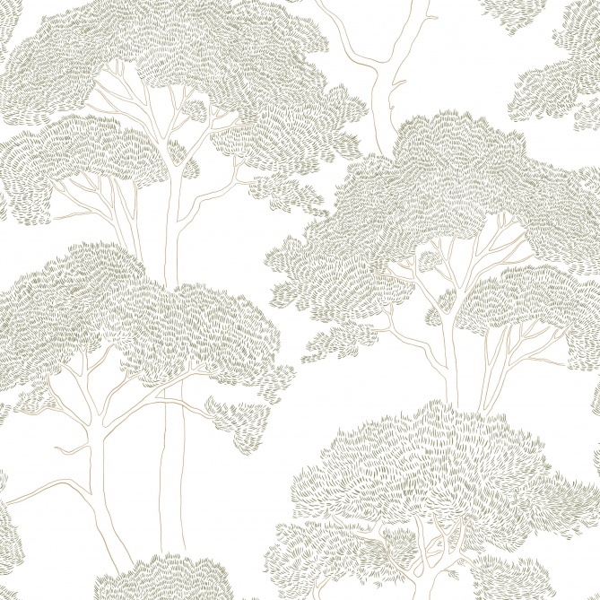 Papel Pintado Árboles gráficos - AKMOLÁ 03 | MURAKE - 879473