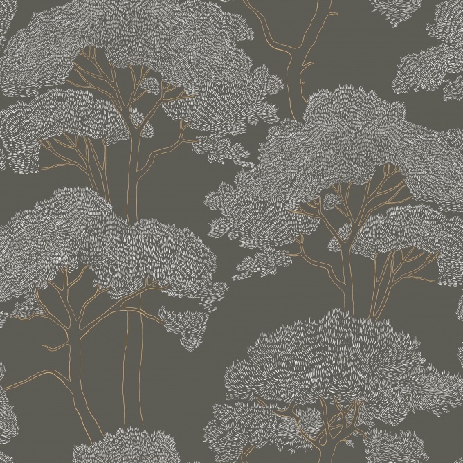Papel Pintado Árboles gráficos - AKMOLÁ 06 | MURAKE - 879476