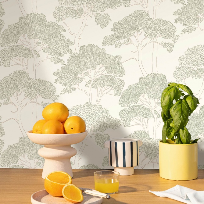 Papel Pintado Árboles gráficos - AKMOLÁ 03 | MURAKE - 879473