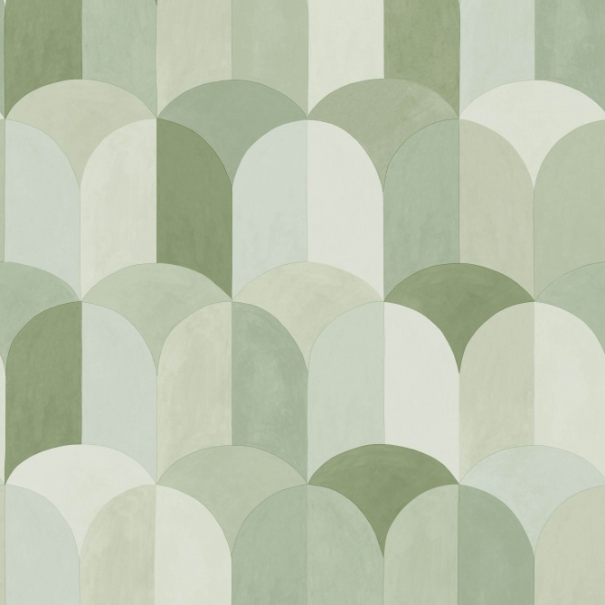 Papel Pintado Superposición de cilindros estilo mosaico - BAIKONUR 03 | MURAKE - 879483