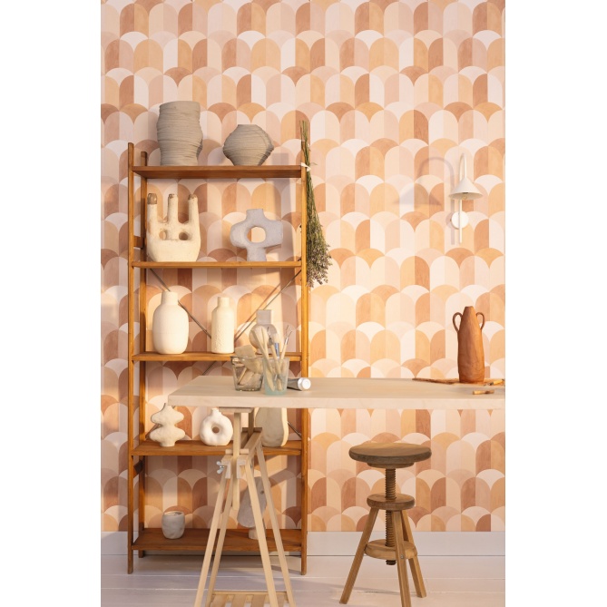 Papel Pintado Superposición de cilindros estilo mosaico - BAIKONUR 04 | MURAKE - 879484