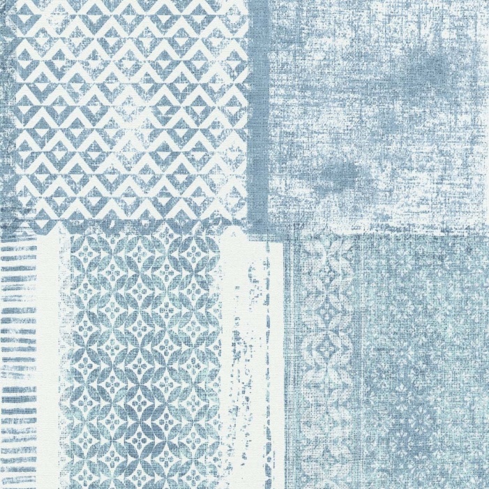 Papel Pintado ETNO AZUL/BLANCO - 1