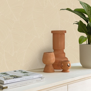 Papel Pintado Muro vegetal con hojas - SAKAKA 01 | MURAKE - 879671