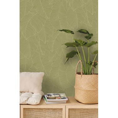 Papel Pintado Muro vegetal con hojas - SAKAKA 04 | MURAKE - 879674