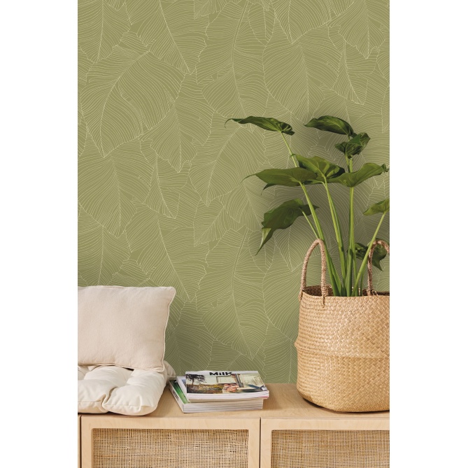 Papel Pintado Muro vegetal con hojas - SAKAKA 04 | MURAKE - 879674