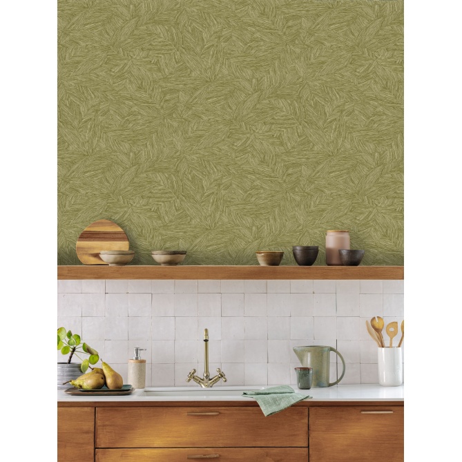 Papel Pintado Hojas sobre imitación textura - NAYRÁN 05 | MURAKE - 879685