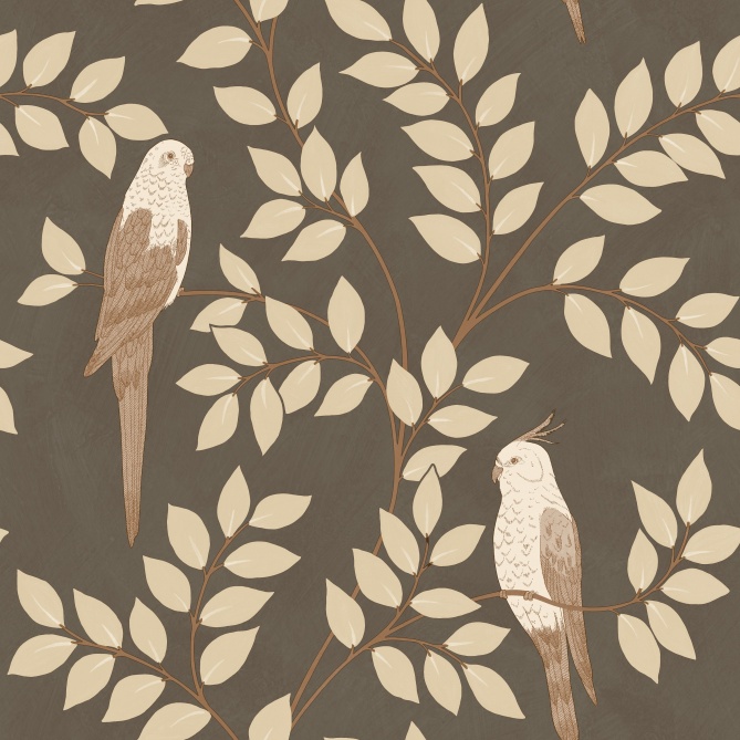 Papel Pintado Cacatúas encaramadas en ramas - DIRIYAH 06 | MURAKE - 879696