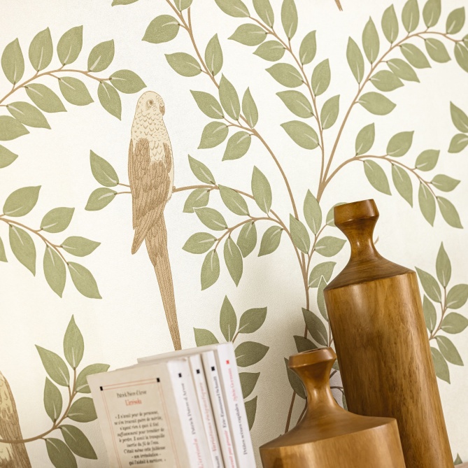 Papel Pintado Cacatúas encaramadas en ramas - DIRIYAH 03 | MURAKE - 879693