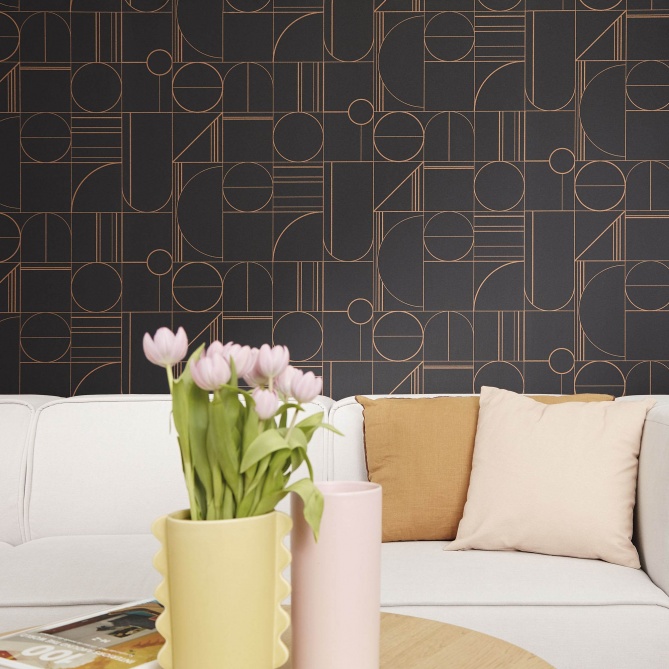 Papel Pintado Formas geométricas redondeadas - DAWADIMI 03 | MURAKE - 879793