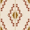 Papel pintado geométrico étnico terracota - QUIPU 01 | MURAKE - 101489