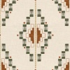 Papel pintado geométrico verde oliva - QUIPU 03 | MURAKE - 101491