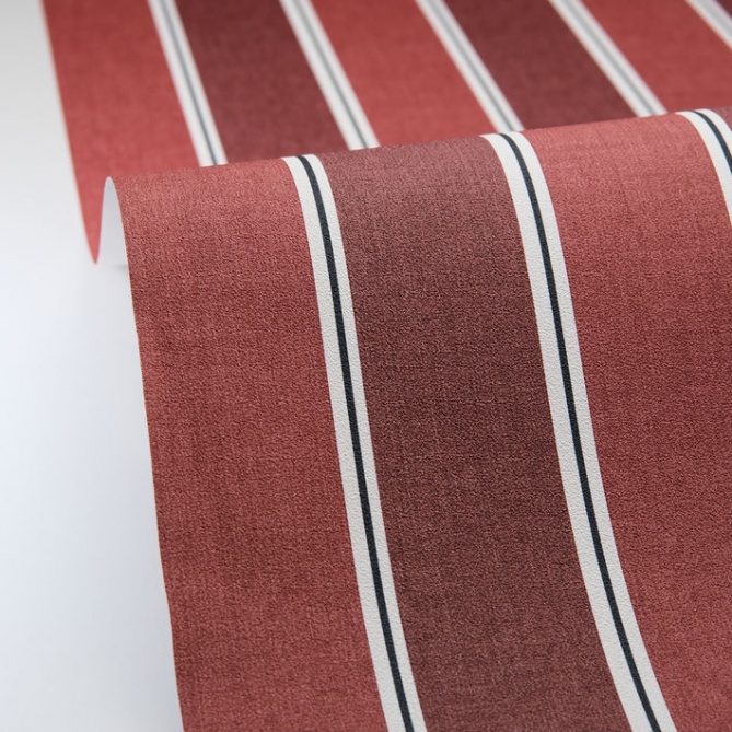 Papel pintado de rayas burdeos - RIVEL 06 | MURAKE - 879924
