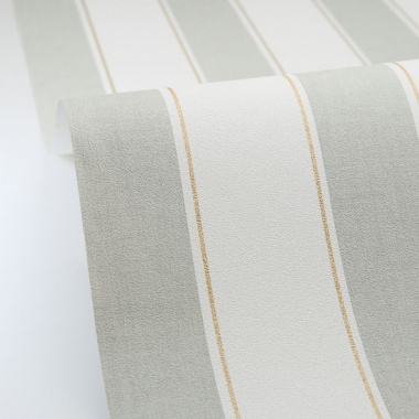 Papel pintado de rayas verde y oro - RIVEL 05 | MURAKE - 879923