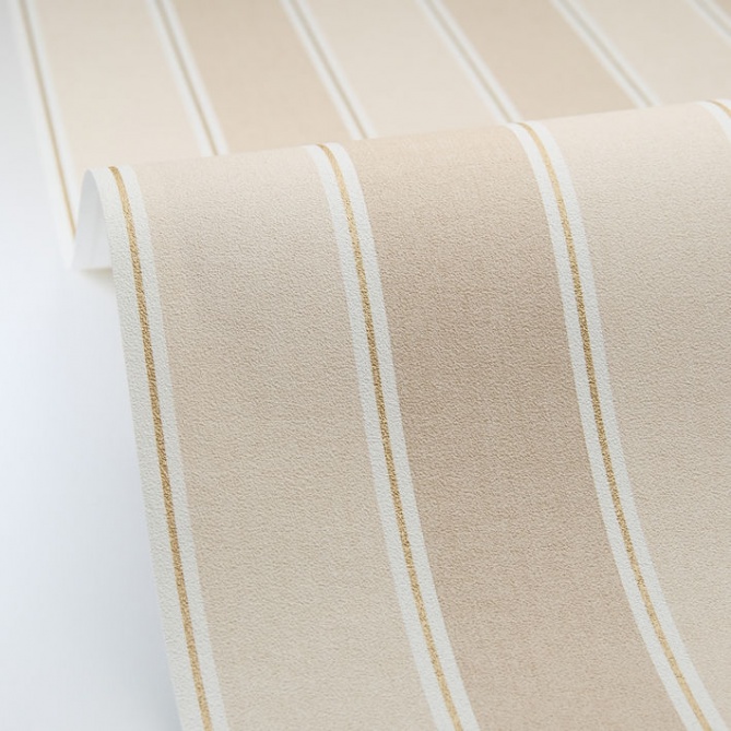 Papel pintado de rayas beige y oro - RIVEL 01 | MURAKE - 879919
