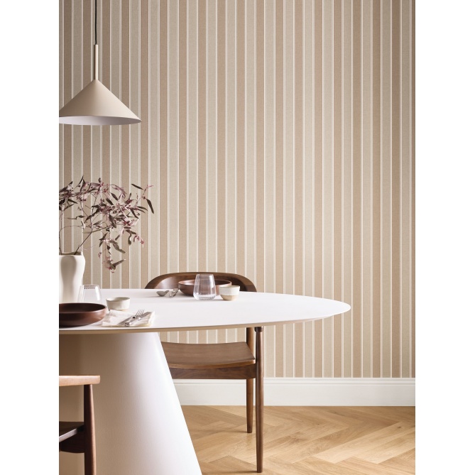 Papel pintado de rayas topo y oro - RIVEL 02 | MURAKE - 879920