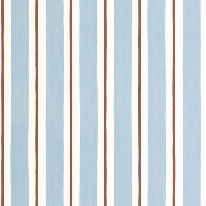 Papel pintado de rayas acuarela azul y burdeos - LIVANA 01 | MURAKE - 879927