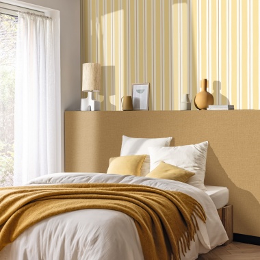 Papel pintado de rayas acuarela amarillas - LIVANA 02 | MURAKE - 879926