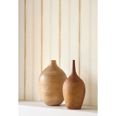 Papel pintado de rayas beige arena TALVA 02 | Murake - 879929