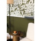 Papel pintado liso verde caqui LINOA 62 | Murake - 879992