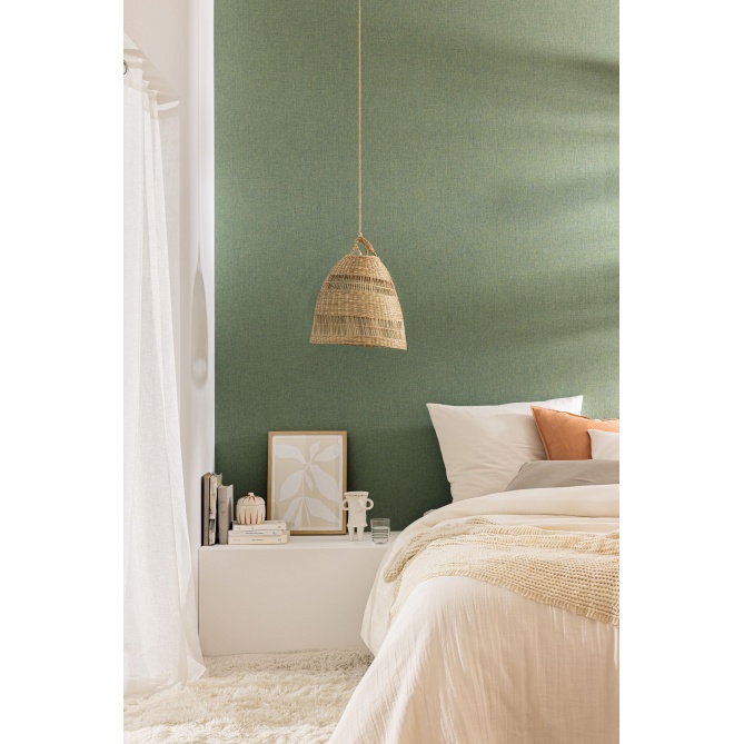 Papel pintado liso verde azulado LINOA 66 | Murake - 879996