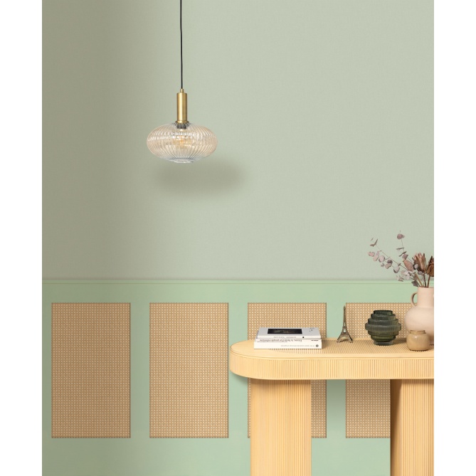 Papel pintado liso verde almendra LINOA 56 | Murake - 879986