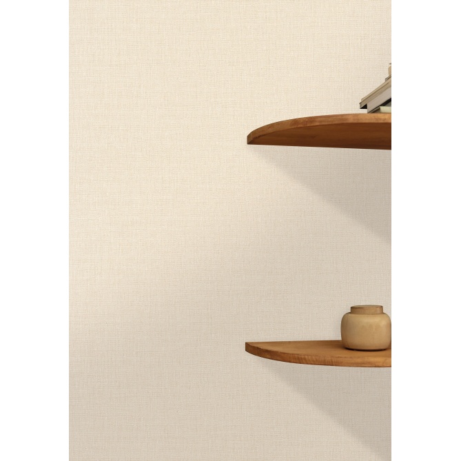 Papel pintado liso beige sable oscuro LINOA 90 | Murake - 880037
