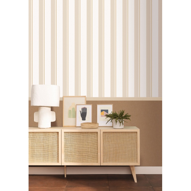 Papel pintado liso café con leche LINOA 107 | Murake - 880054