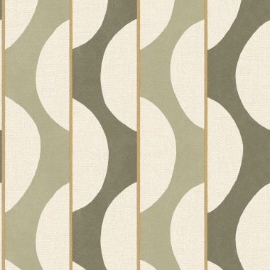 Papel pintado rayas verde salvia ZELVA 03 | Murake - 880017