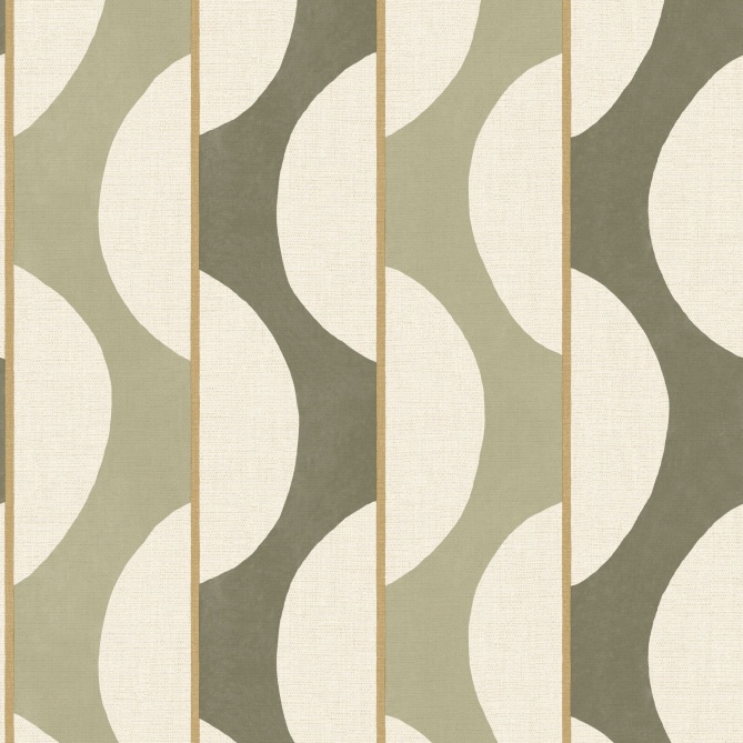 Papel pintado rayas verde salvia ZELVA 03 | Murake - 880017