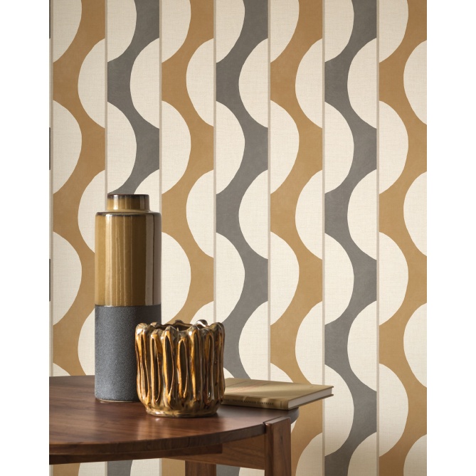 Papel pintado rayas negro carbón ZELVA 04 | Murake - 880018