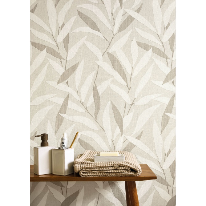 Papel pintado vegetal blanco tiza NAORI 01 | Murake - 880019