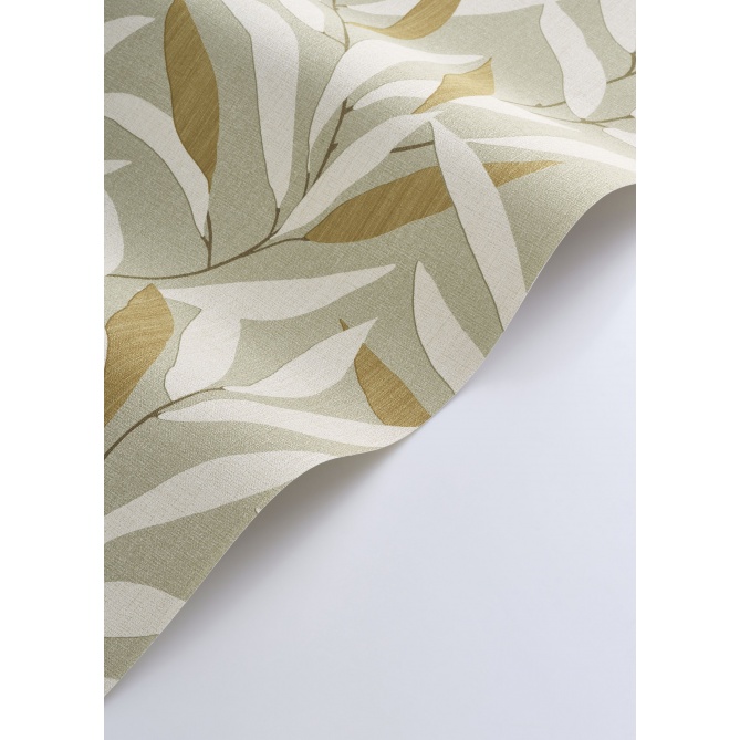 Papel pintado vegetal verde salvia NAORI 04 | Murake - 880022