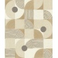 Papel pintado geométrico beige rafia KIREN 01 | Murake - 880023
