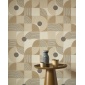 Papel pintado geométrico beige rafia KIREN 01 | Murake - 880023