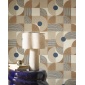 Papel pintado geométrico azul ultramar KIREN 02 | Murake - 880024