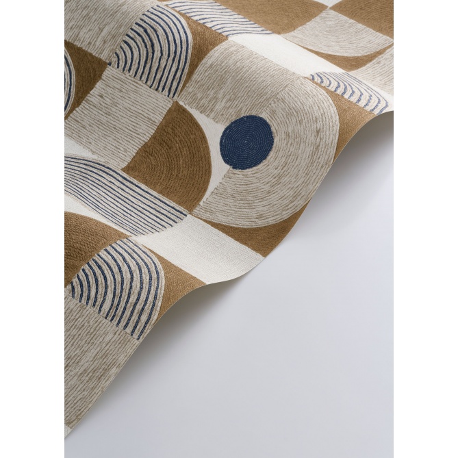 Papel pintado geométrico azul ultramar KIREN 02 | Murake - 880024