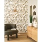 Papel pintado geométrico verde salvia KIREN 03 | Murake - 880025