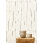 Papel pintado geométrico blanco tiza SAYRA 01 | Murake - 880027