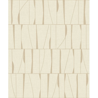 Papel pintado geométrico beige arena SAYRA 02 | Murake - 880028