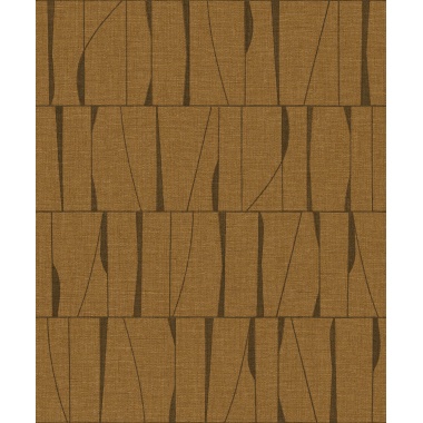 Papel pintado geométrico beige coñac SAYRA 04 | Murake - 880030