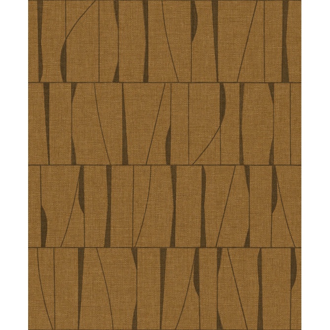 Papel pintado geométrico beige coñac SAYRA 04 | Murake - 880030