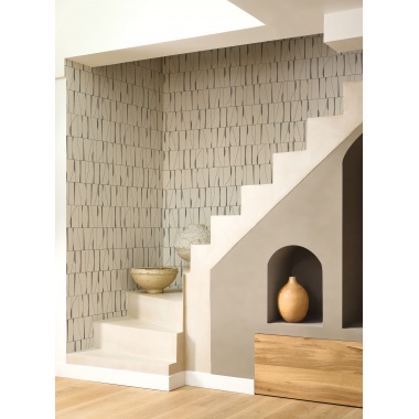Papel pintado geométrico negro carbón SAYRA 05 | Murake - 880031