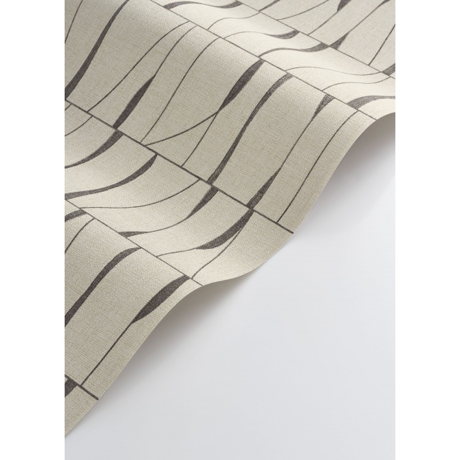 Papel pintado geométrico negro carbón SAYRA 05 | Murake - 880031